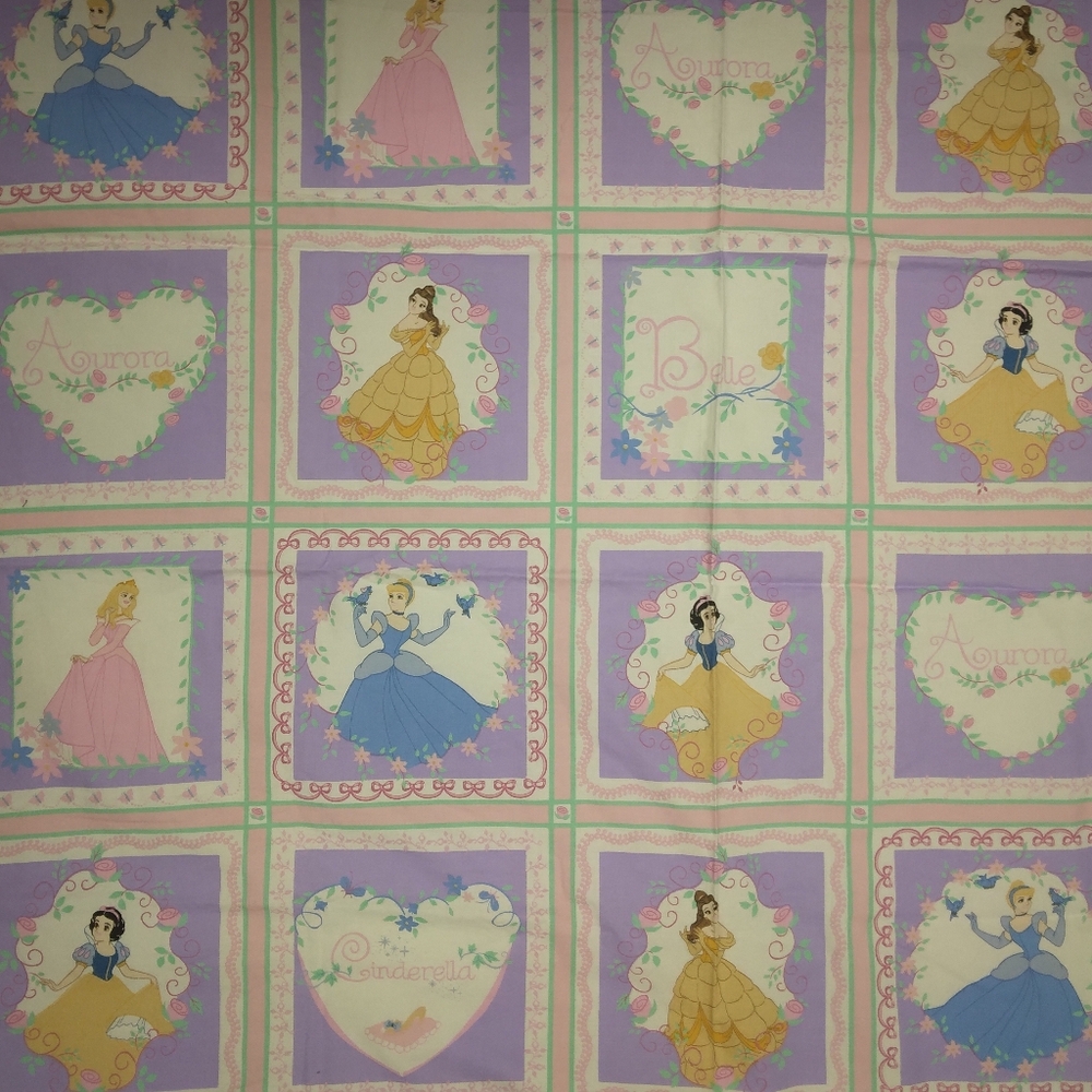 FABRIC Disney 6440 Princess II Licensed Disney Made By Spring Mills, 35" X 44"